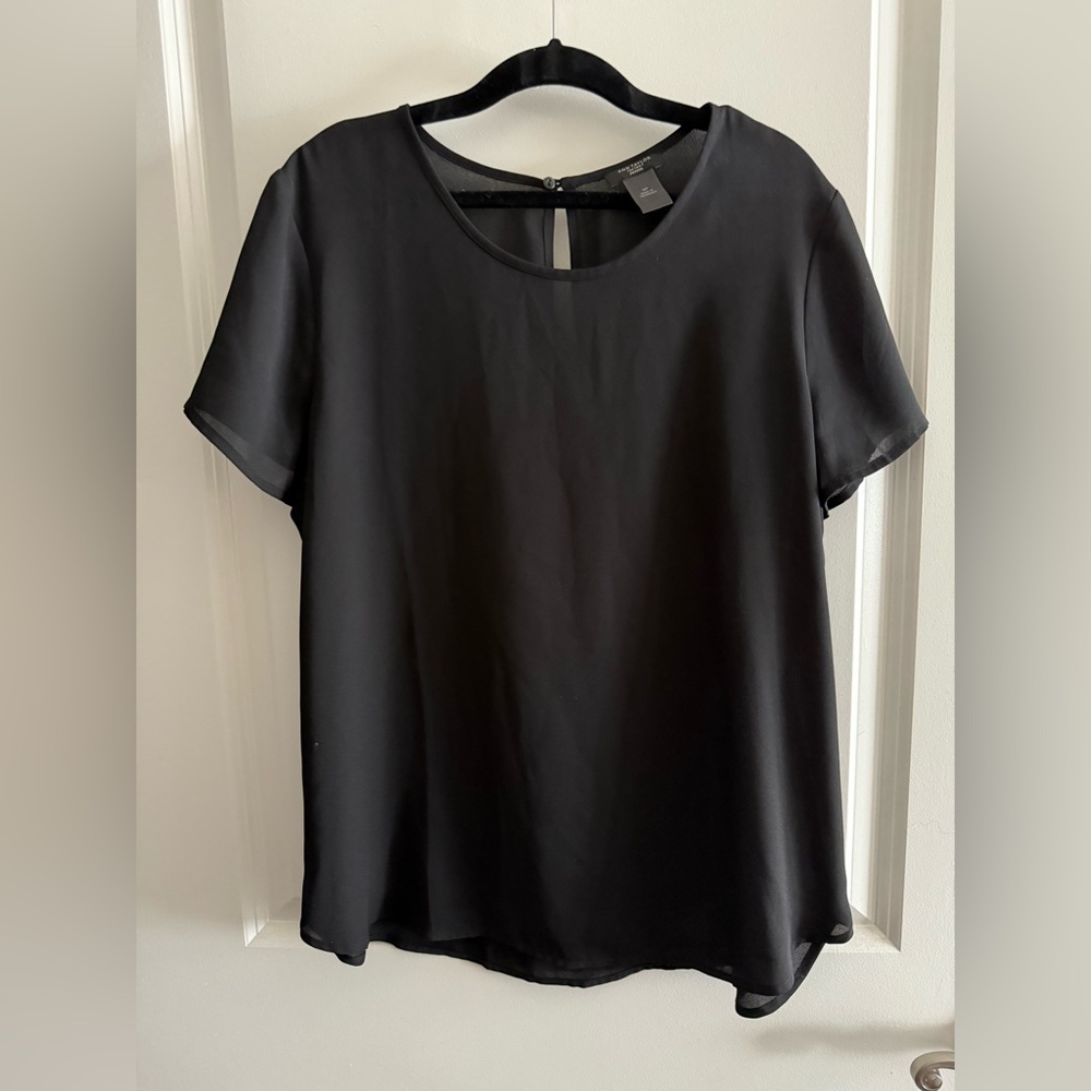 Ann Taylor Factory Classic Black Blouse